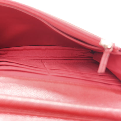 Chanel Caviar Quilted Wallet on Chain WOC Red 5 of 11