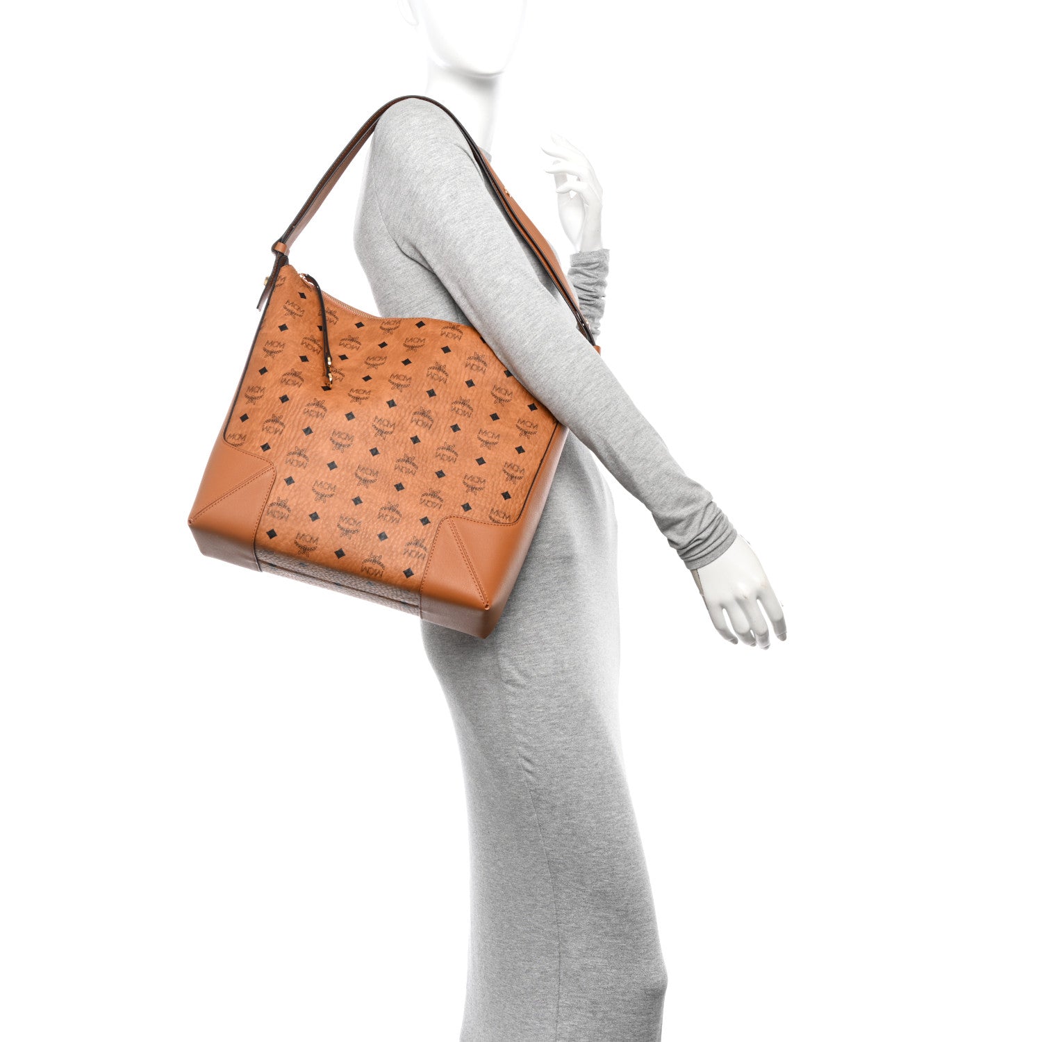 MCM Visetos Large Klara Hobo Cognac 2 of 9
