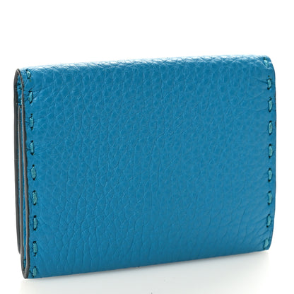 Fendi Cuoio Romano Selleria Card Holder Turquoise 3 of 9