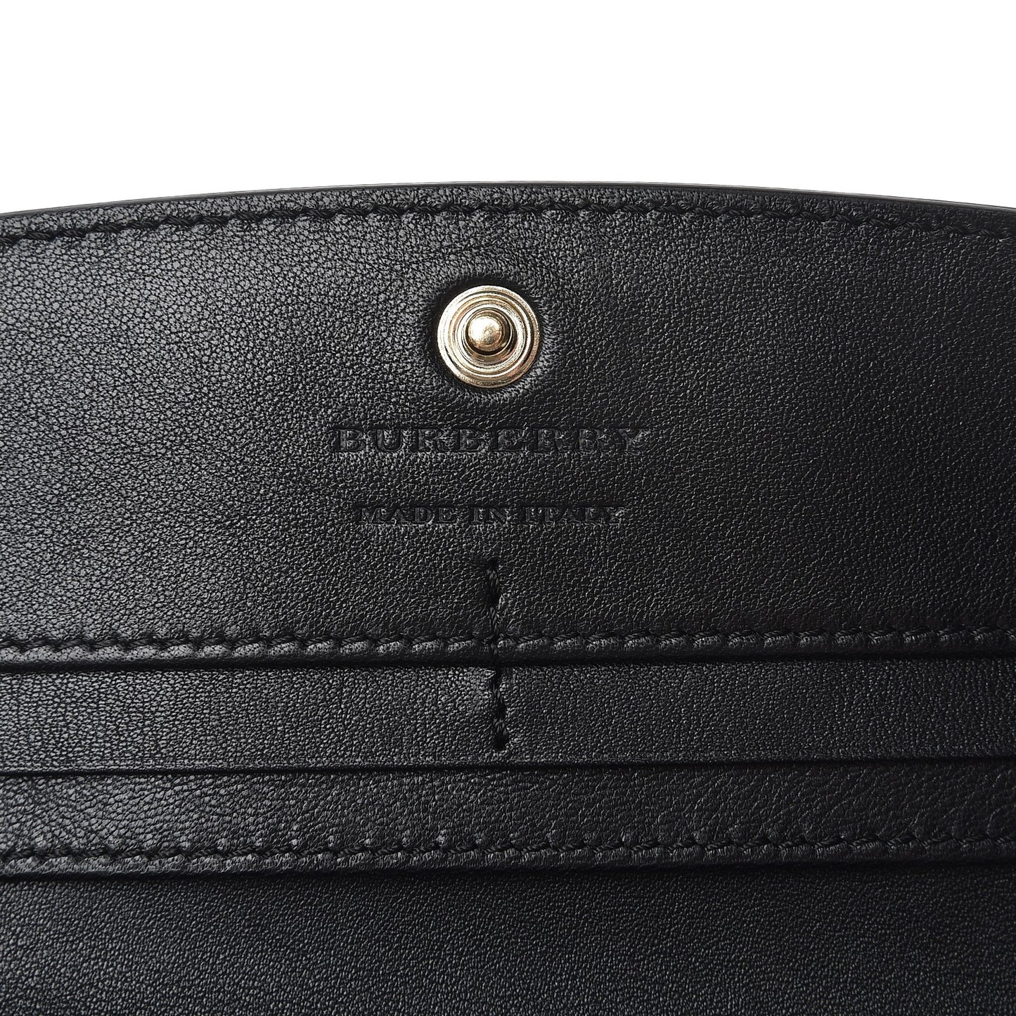 Calfskin House Check Porter Continental Wallet Black