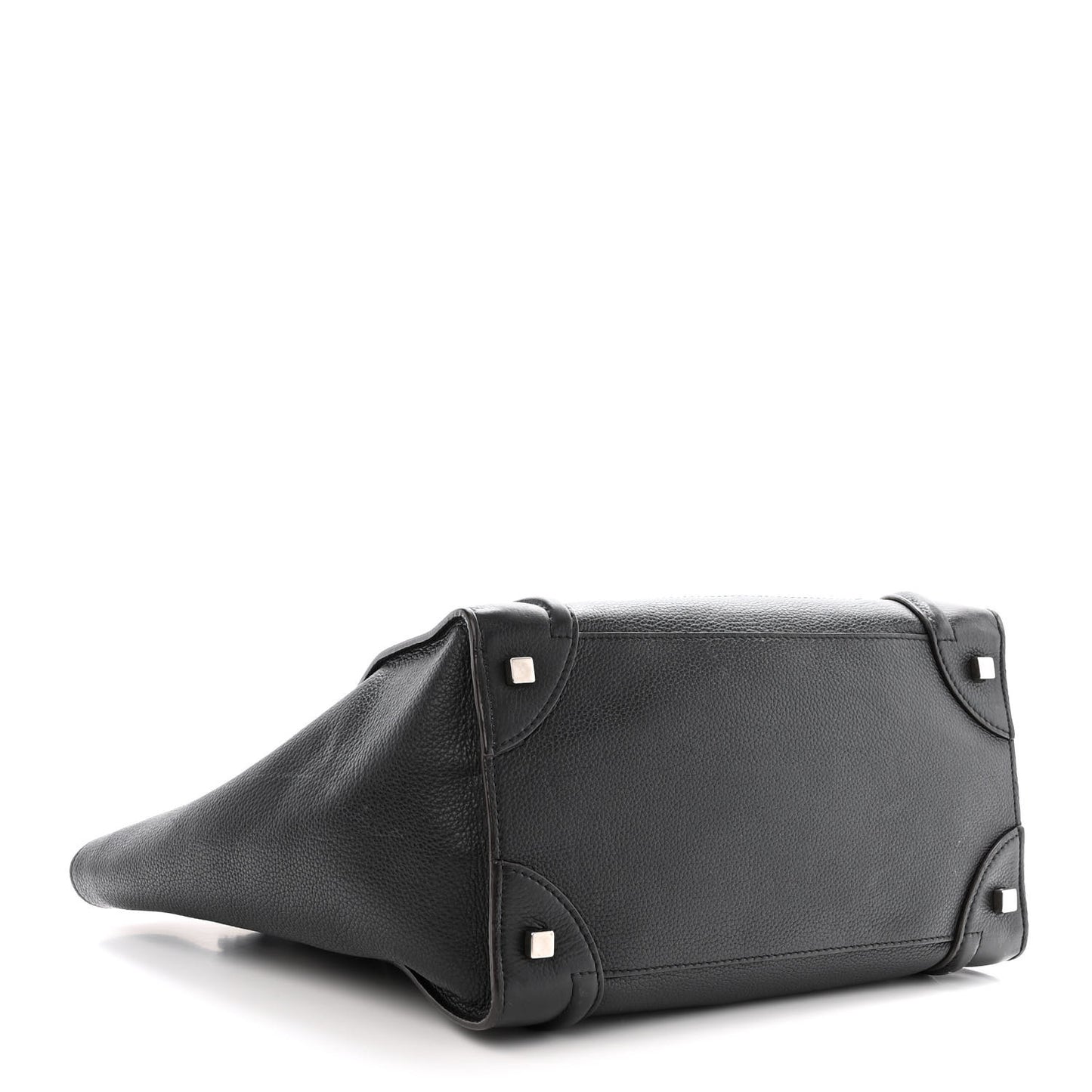Drummed Calfskin Mini Luggage Black