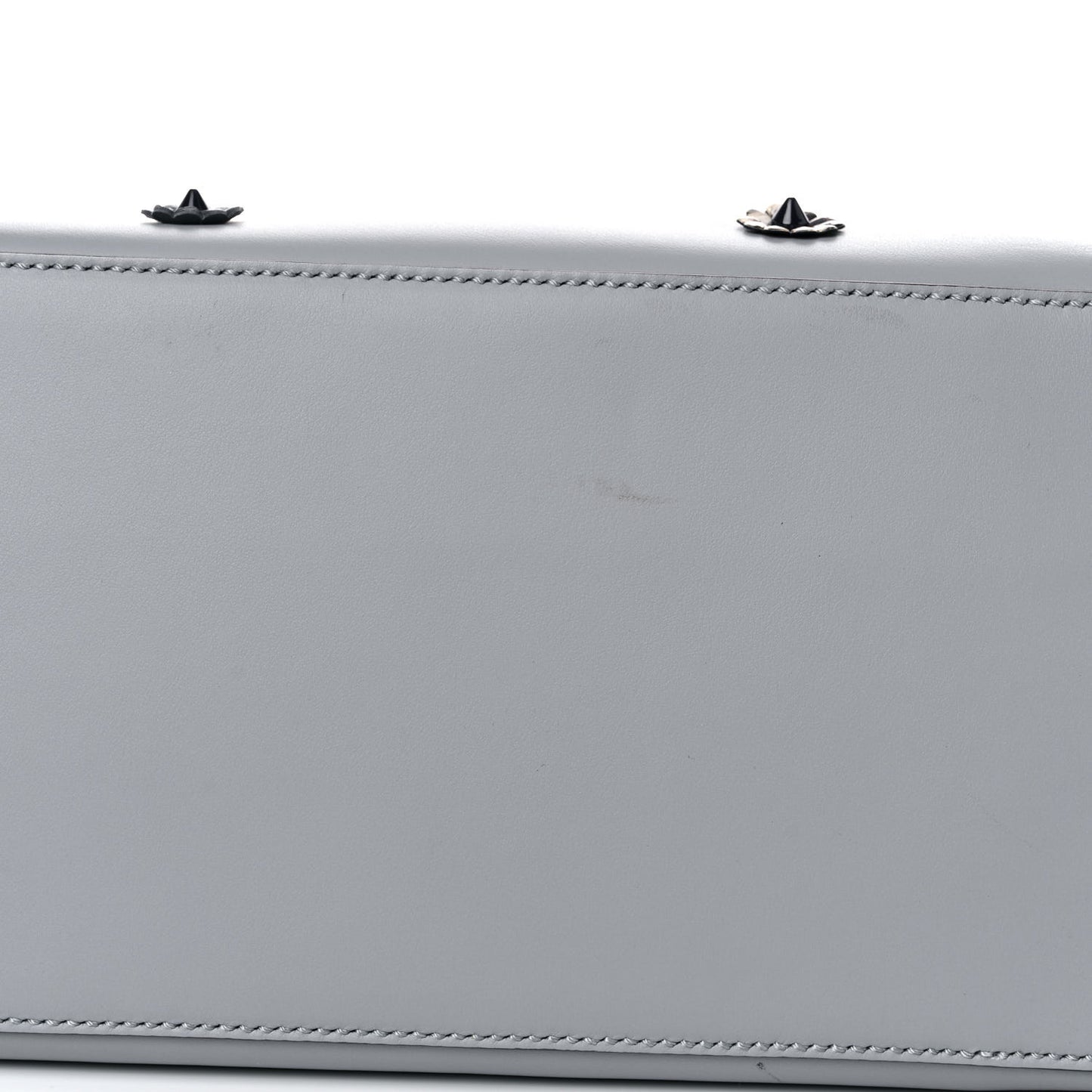 Vitello Elite Flower Studded Petite 2Jours Tote Grey