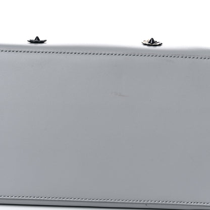 Fendi Vitello Elite Flower Studded Petite 2Jours Tote Grey 8 of 11