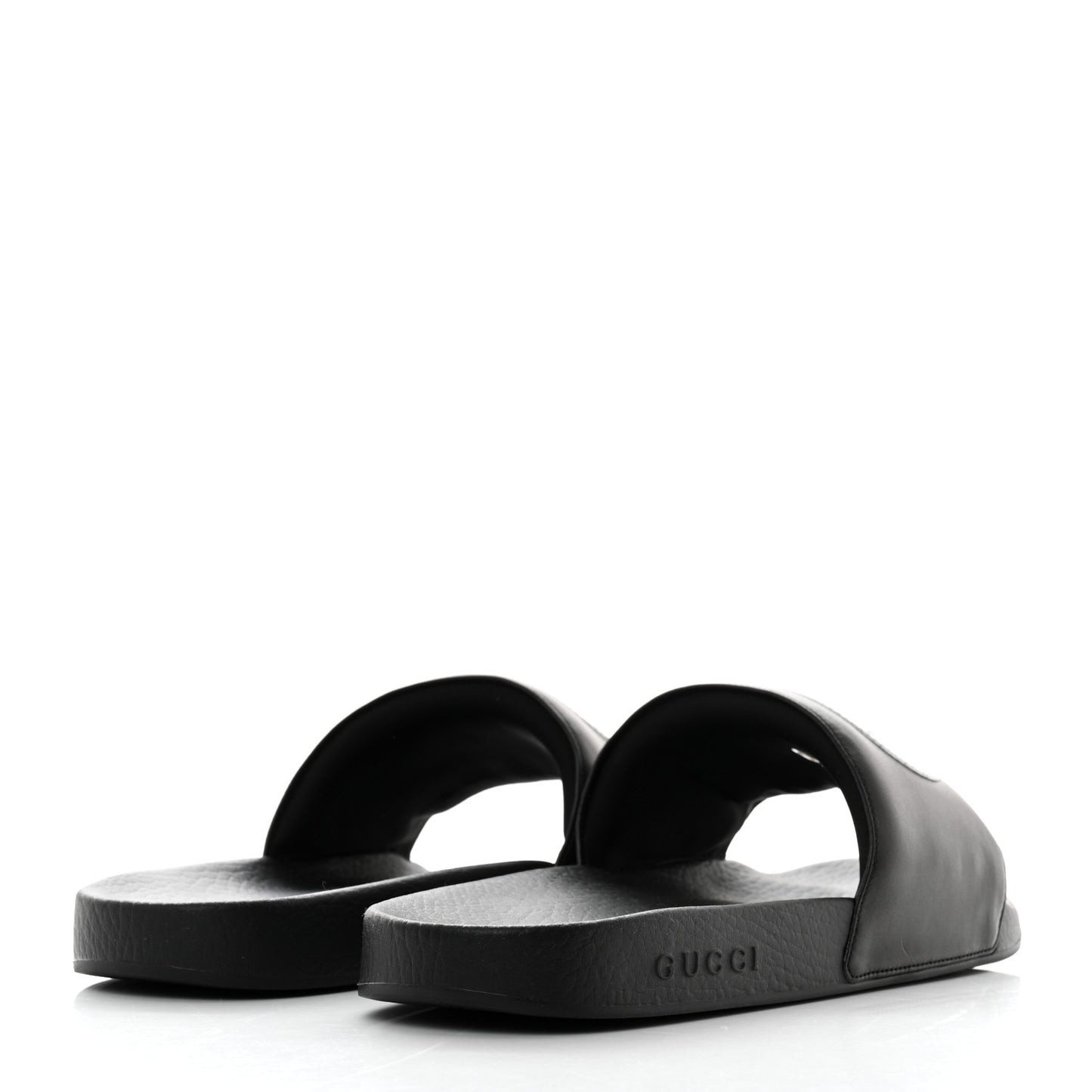 Nappa Miro Soft Calfskin Interlocking G Mens Slide Sandals 8 Black White
