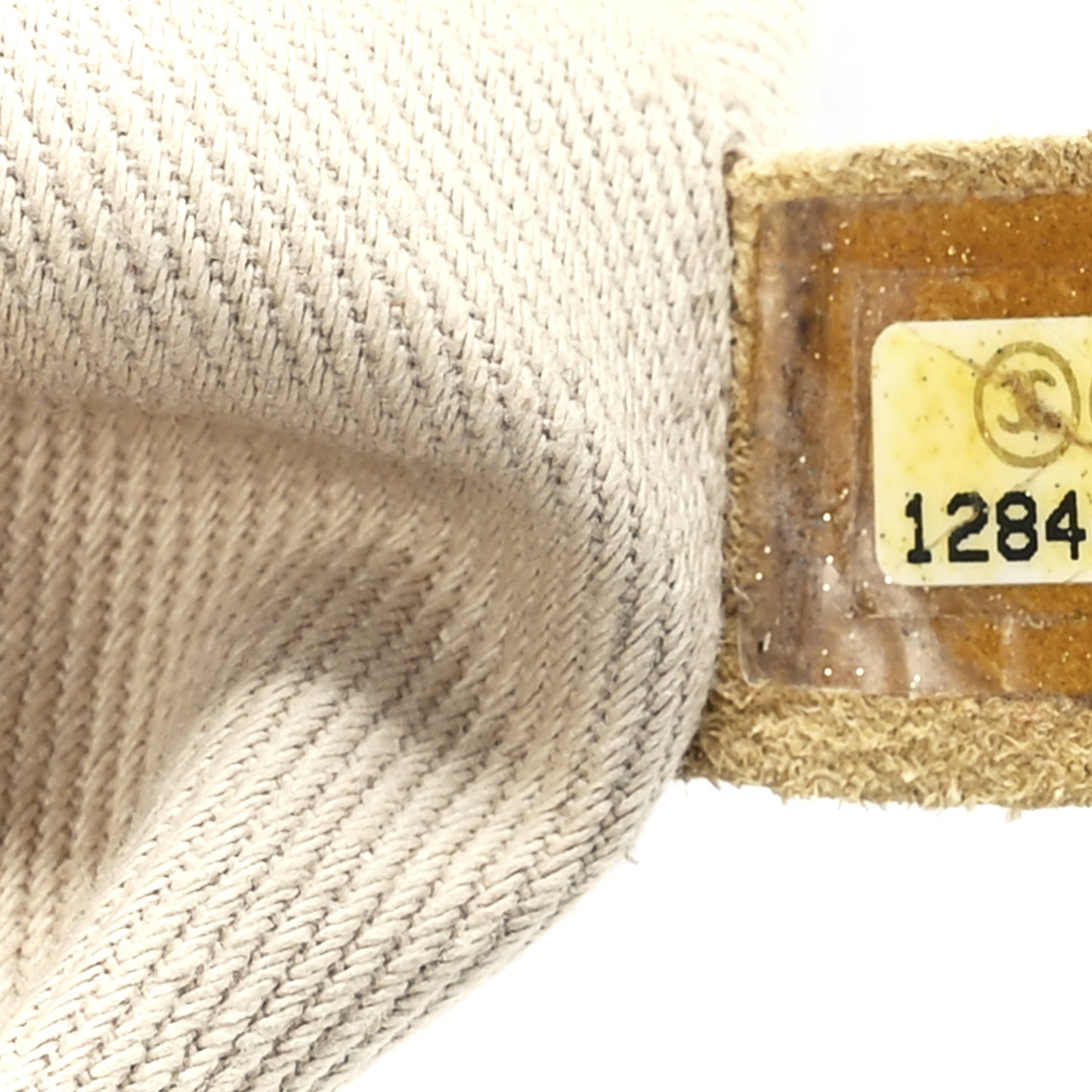 Caviar Half Moon Large Flap Beige