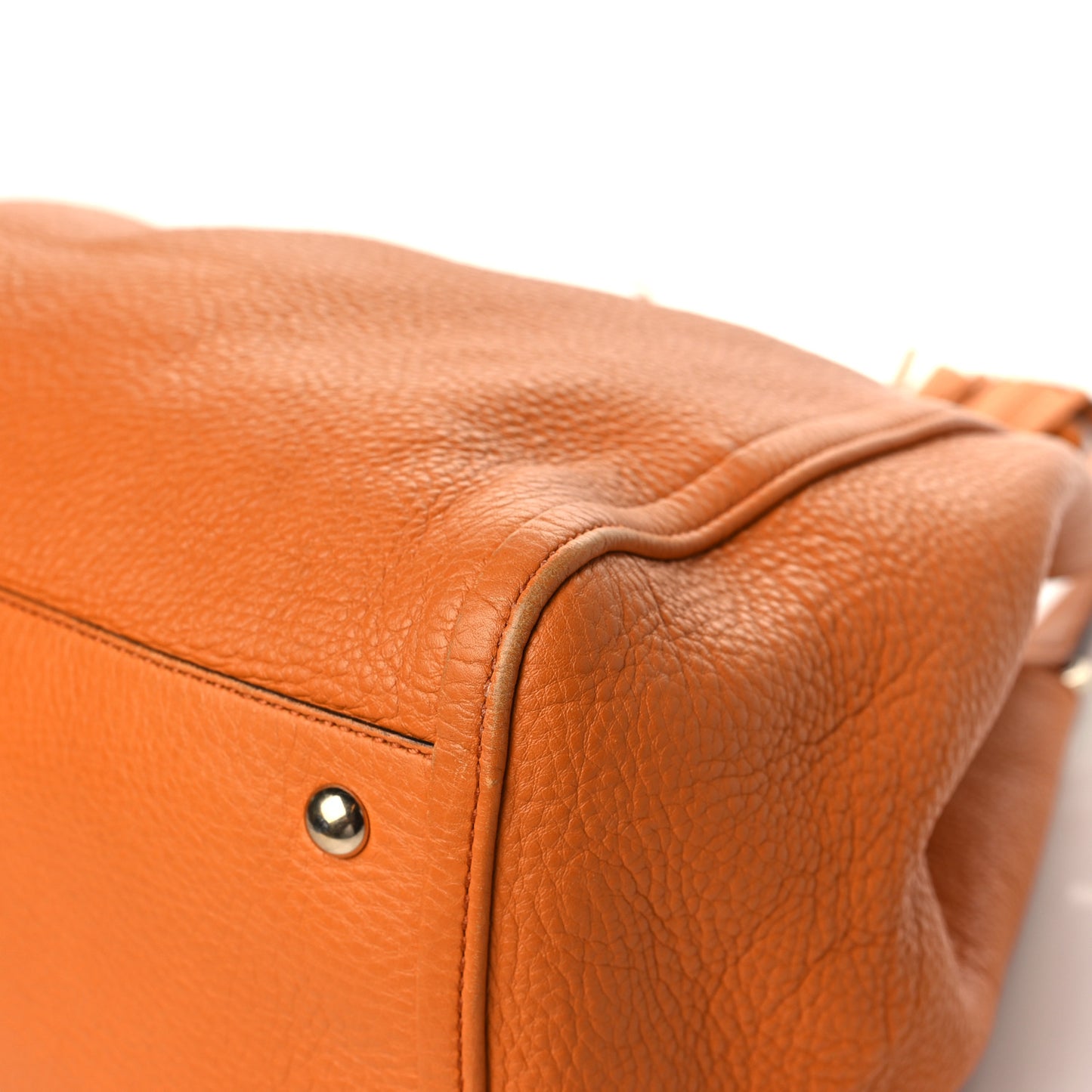 Pebbled Calfskin Medium Soho Shoulder Bag Curcuma