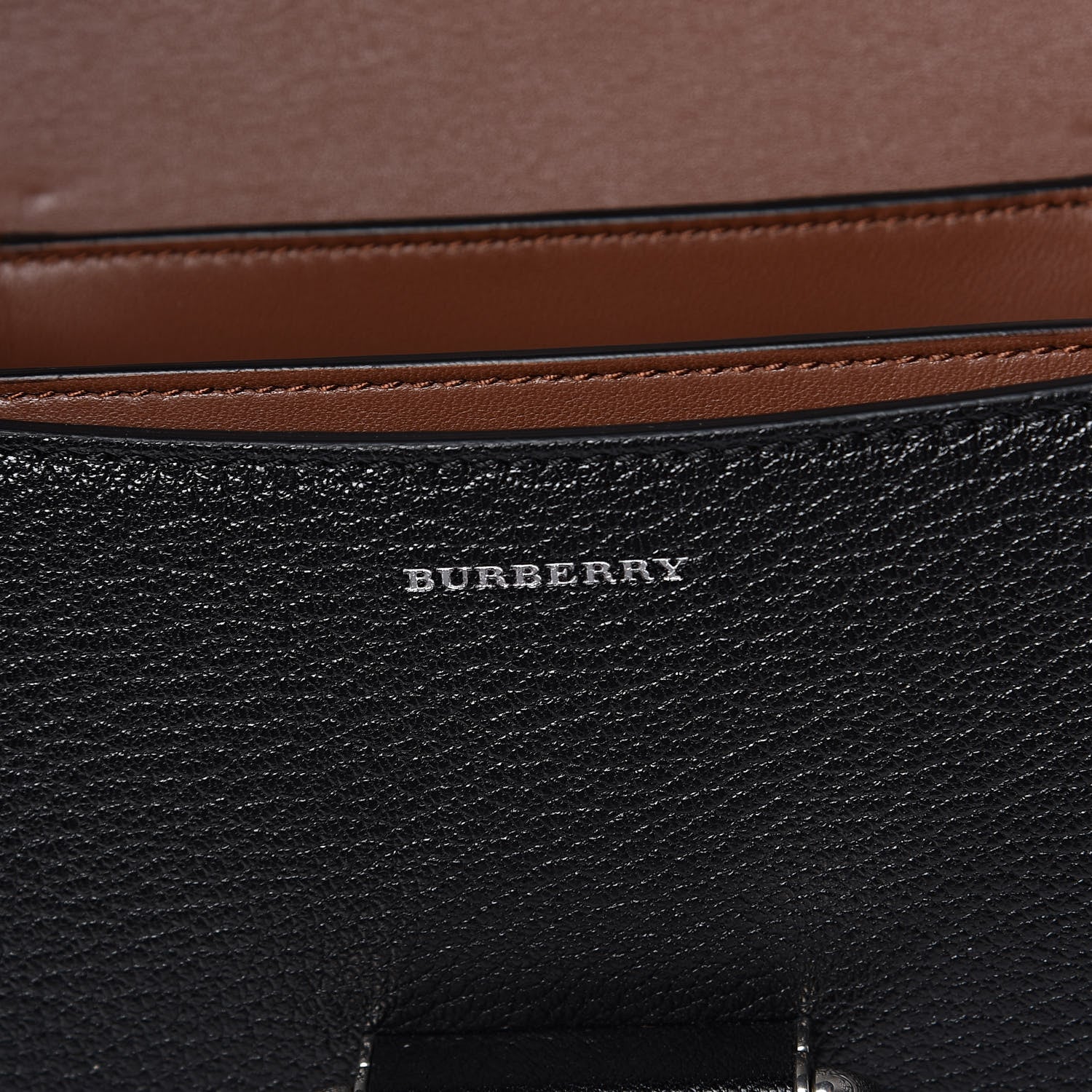 Burberry Calfskin Small D-Ring Bag Tan Black 6 of 10