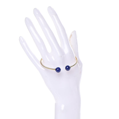 David Yurman 18K Yellow Gold Lapis Lazuli 8.5mm Solari Bracelet 2 of 5