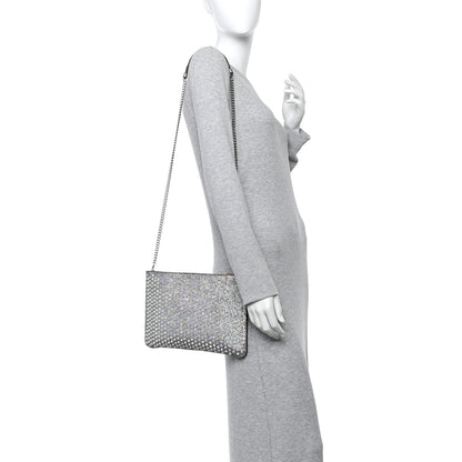 Christian Louboutin Nappa Mica Studded Loubiclutch Silver 2 of 10