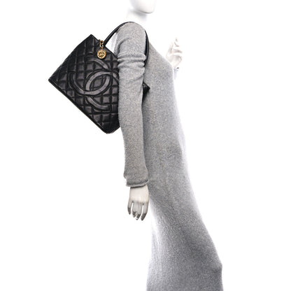 Chanel Caviar Quilted Medallion Tote Black 2 of 10