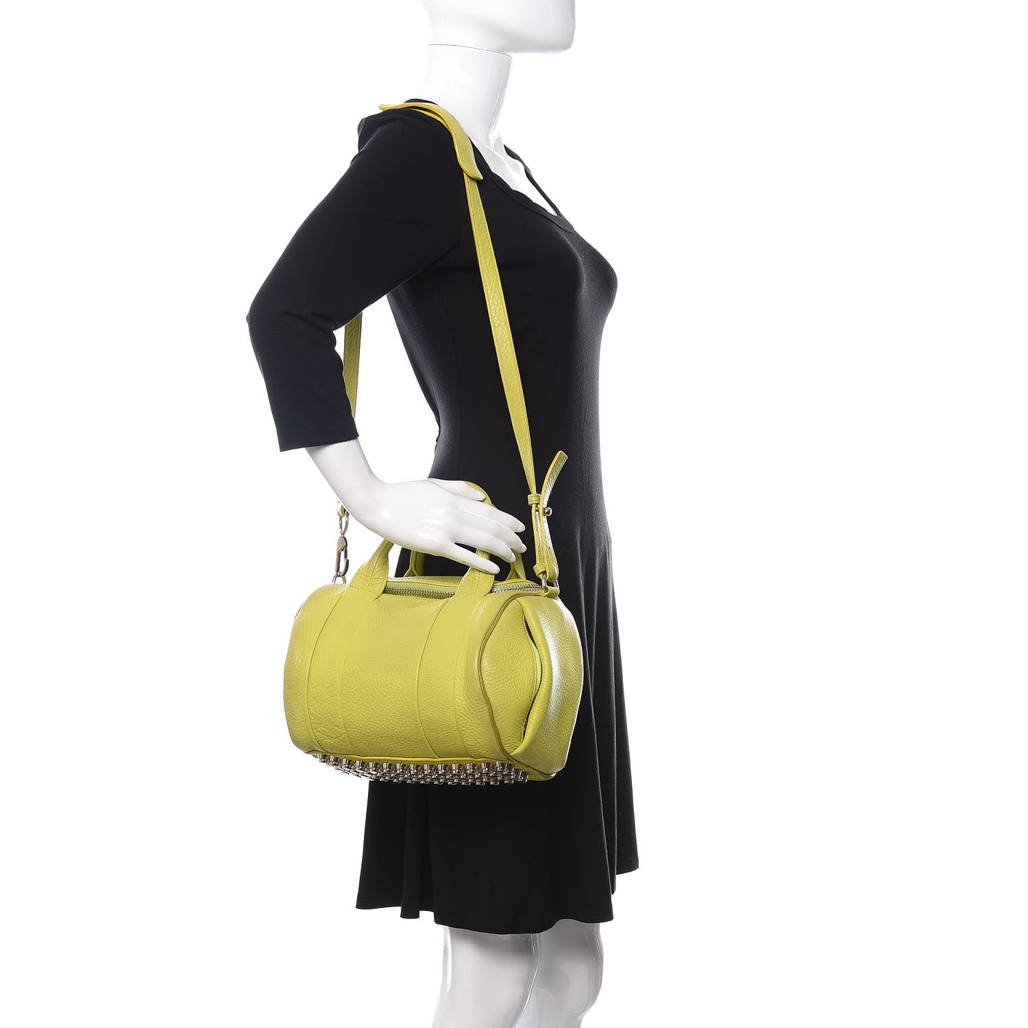 Alexander Wang Pebbled Lambskin Rockie Acid Pale Gold Hardware 2 of 22