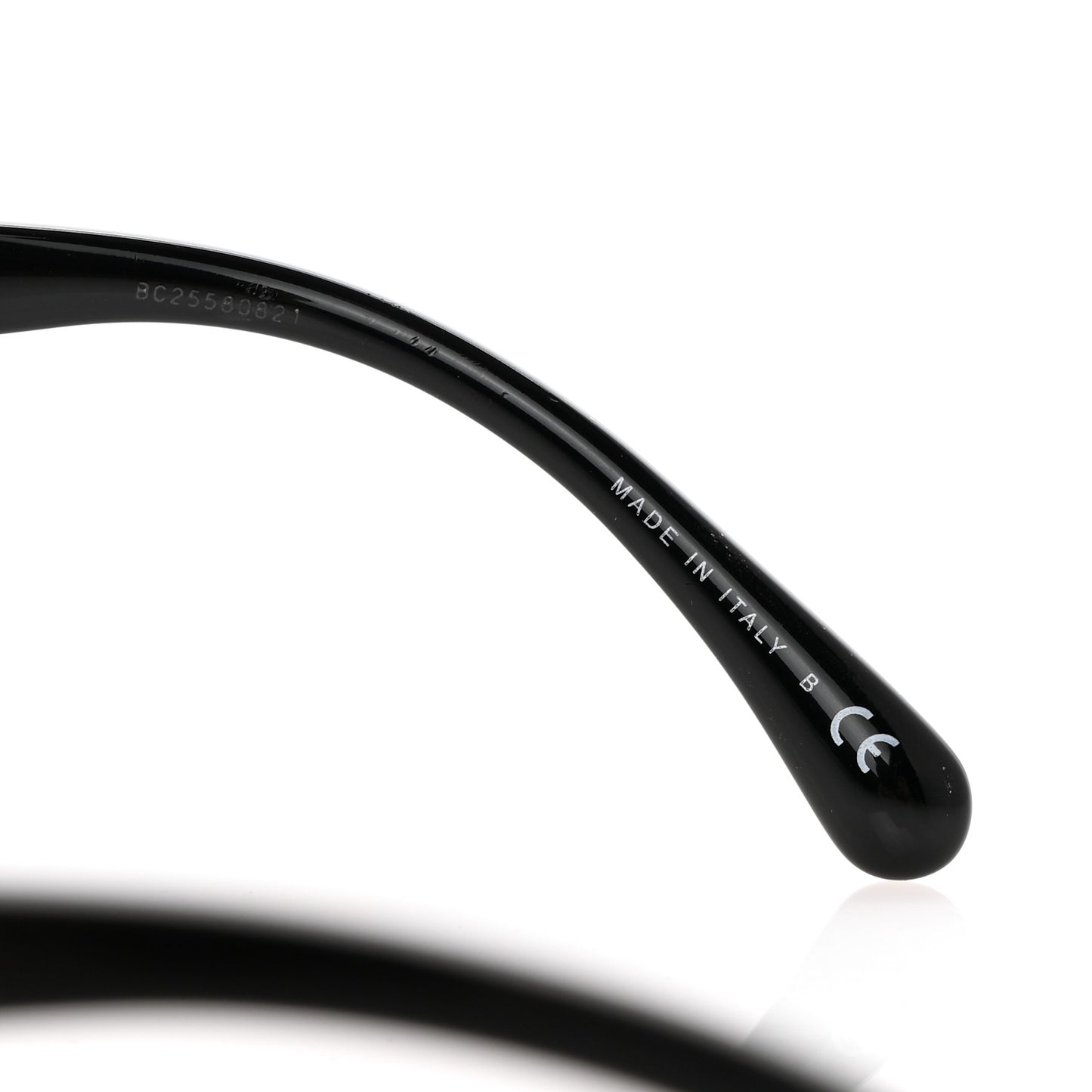 Acetate Strass Square Sunglasses 5422-B Black