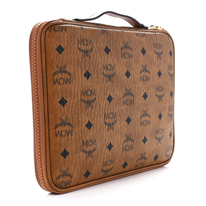 MCM Heritage Visetos Zip Around iPad Case Cognac 3 of 12