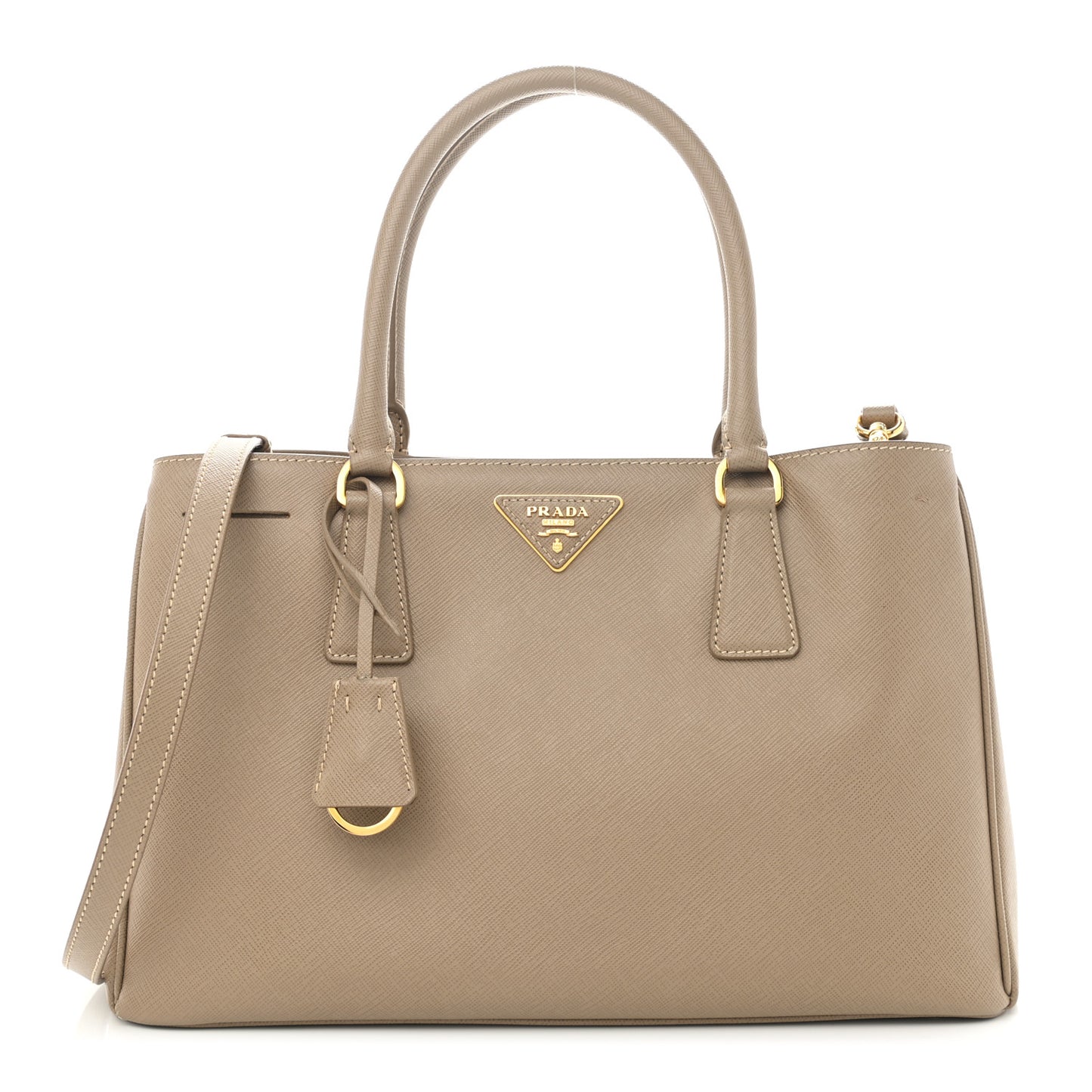 Saffiano Lux Medium Tote Cammeo