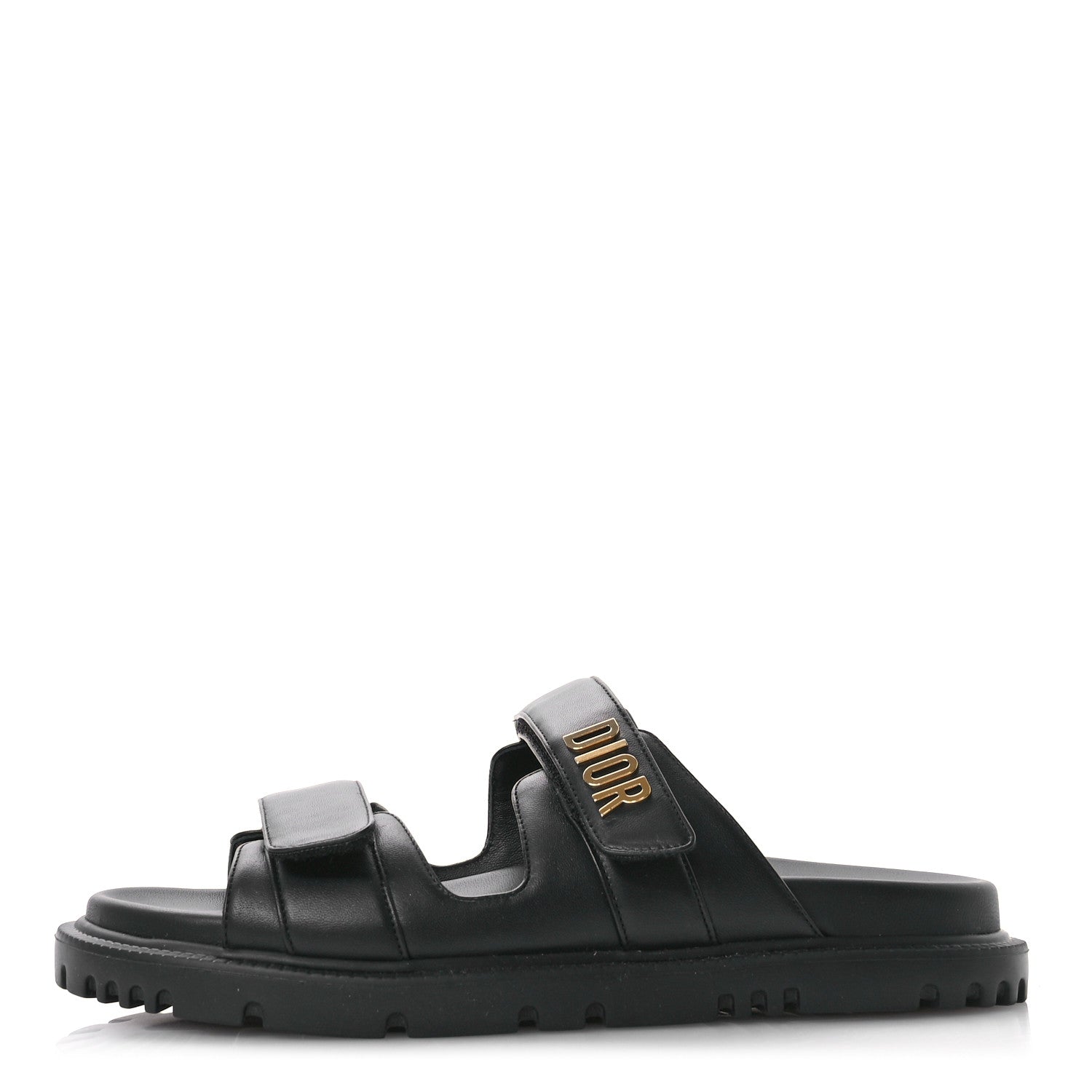 Christian Dior Lambskin Dioract 10mm Sandals 40 Black 1 of 9