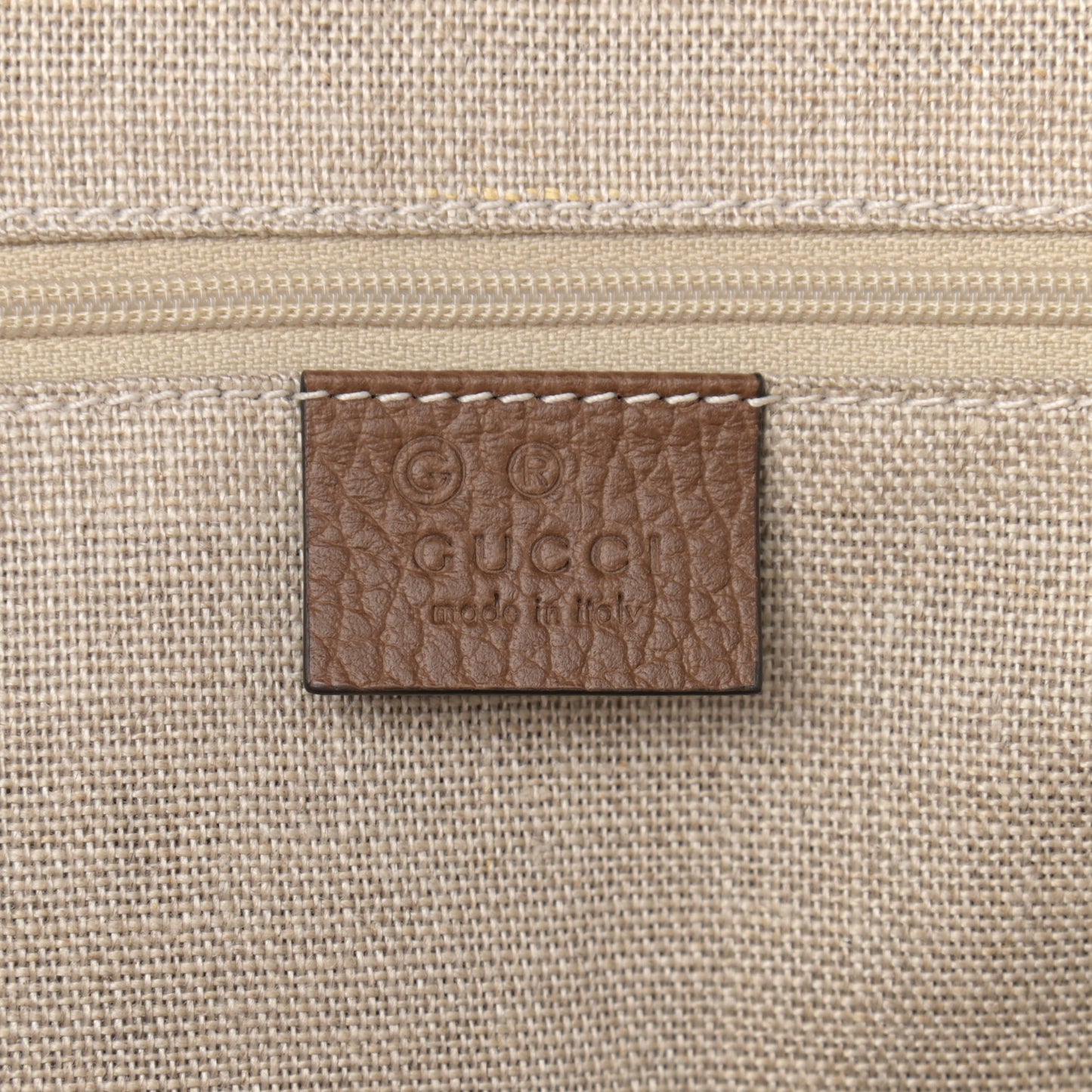Monogram Medium Bree Zippered Tote Beige Tabacco