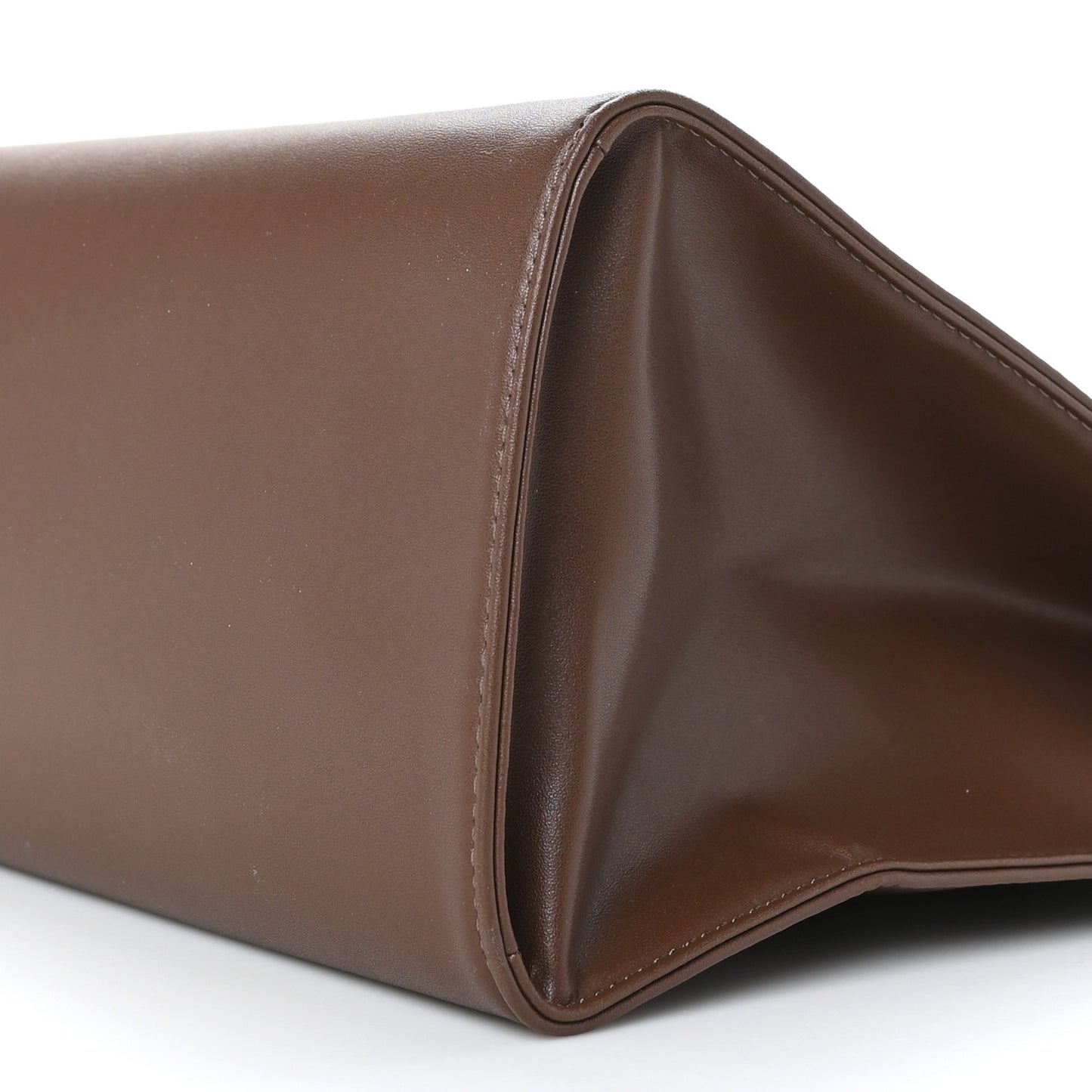 Vegan Leather Medium Shopping Bag Chocolate