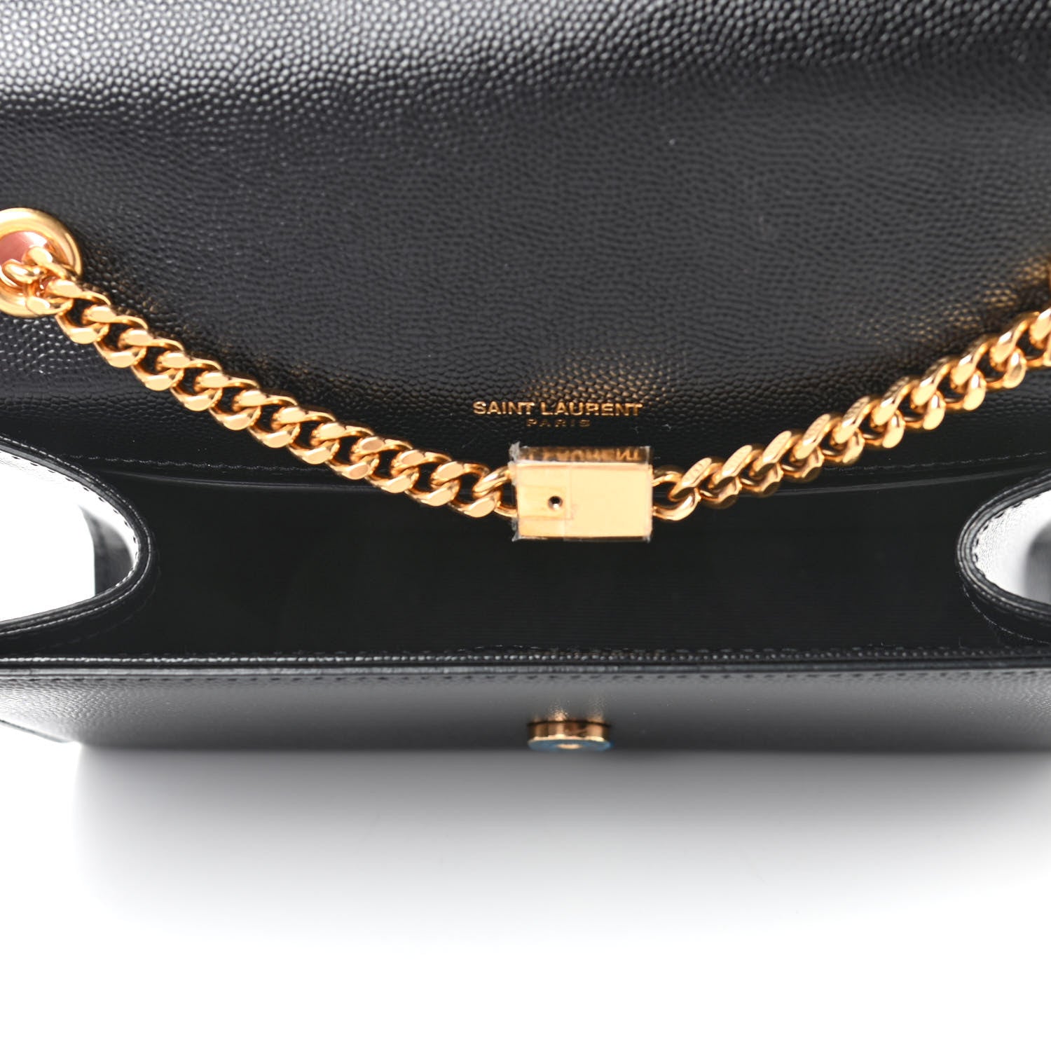 Saint Laurent Grain De Poudre Small Monogram Kate Satchel Black 4 of 4