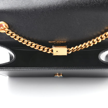 Saint Laurent Grain De Poudre Small Monogram Kate Satchel Black 4 of 4