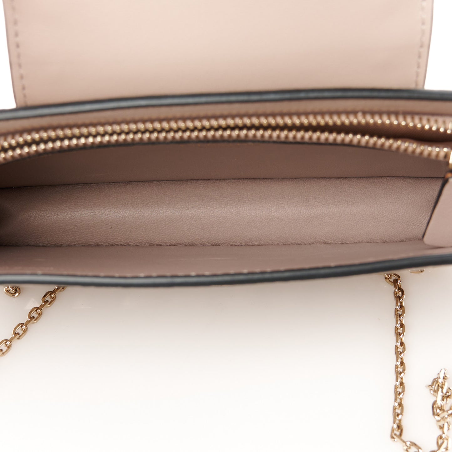 Metallic Pebbled Calfskin Rockstud Phone Case With Chain Sasso