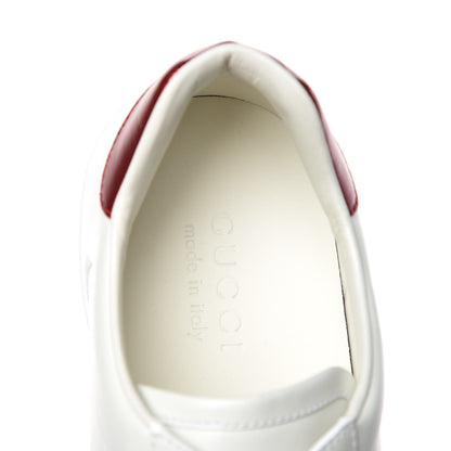Gucci Calfskin Nappa LOVED Print Mens Ace Sneakers 7 White Red Flame Green 7 of 9