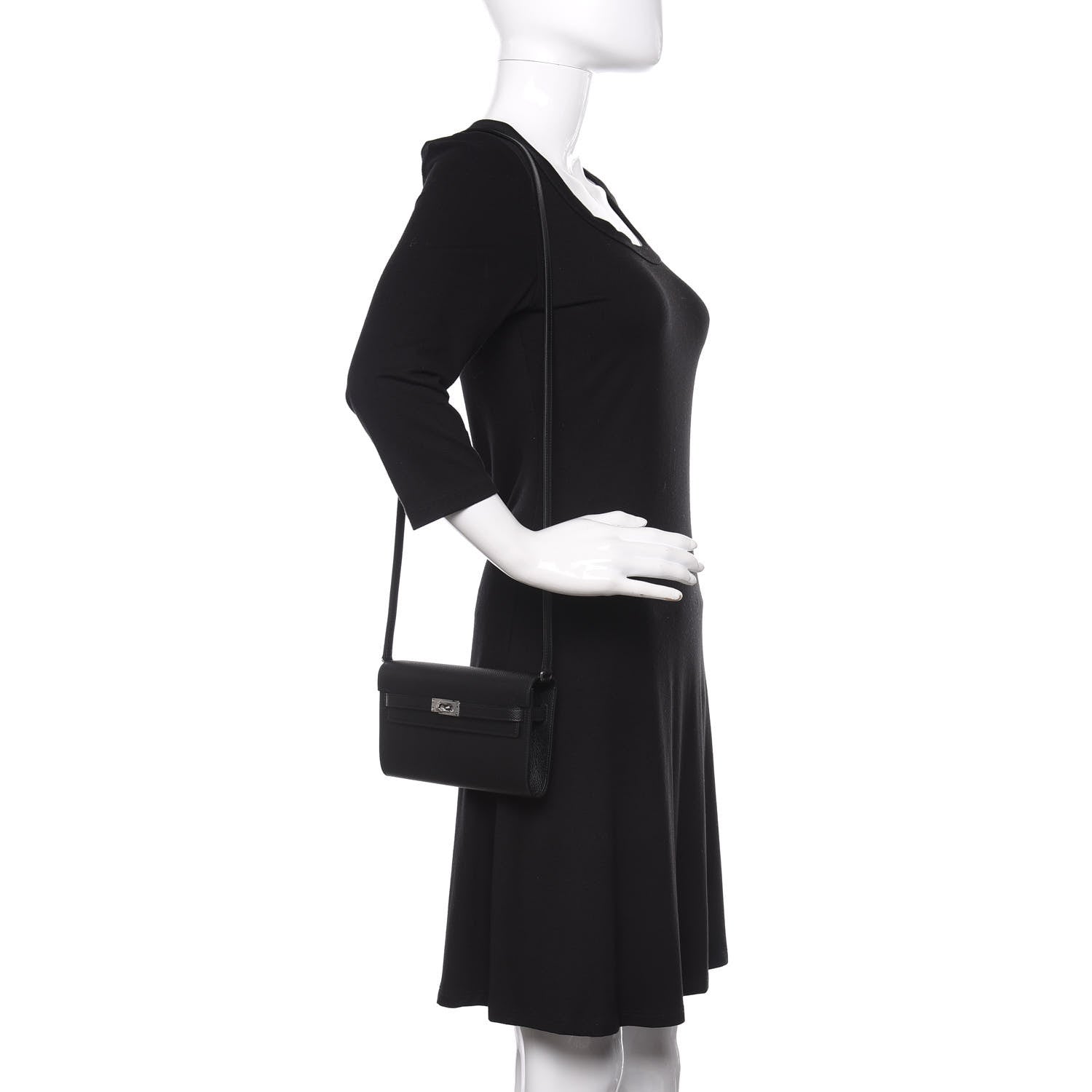 Hermes Epsom Kelly Wallet To Go Black 2 of 10