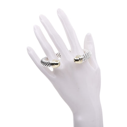 David Yurman Sterling Silver 14K Yellow Gold 10mm Cable Classics Bracelet 7 of 10