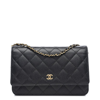 Chanel Caviar Quilted Wallet On Chain WOC Black 1 of 10