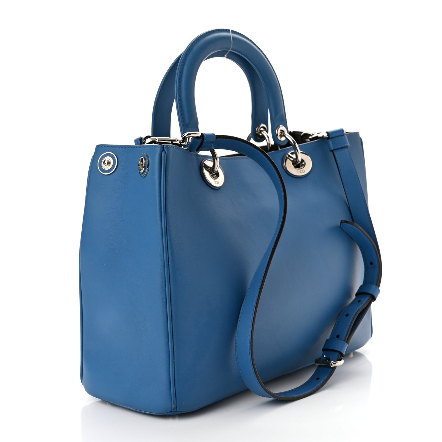 Smooth Calfskin Medium Diorissimo Tote Blue