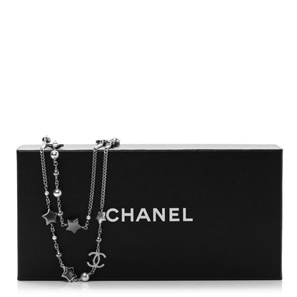Chanel Pearl CC Star Long Necklace Silver 7 of 7