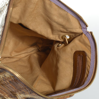 Jimmy Choo Python Marin Foldover Clutch Brown 5 of 6