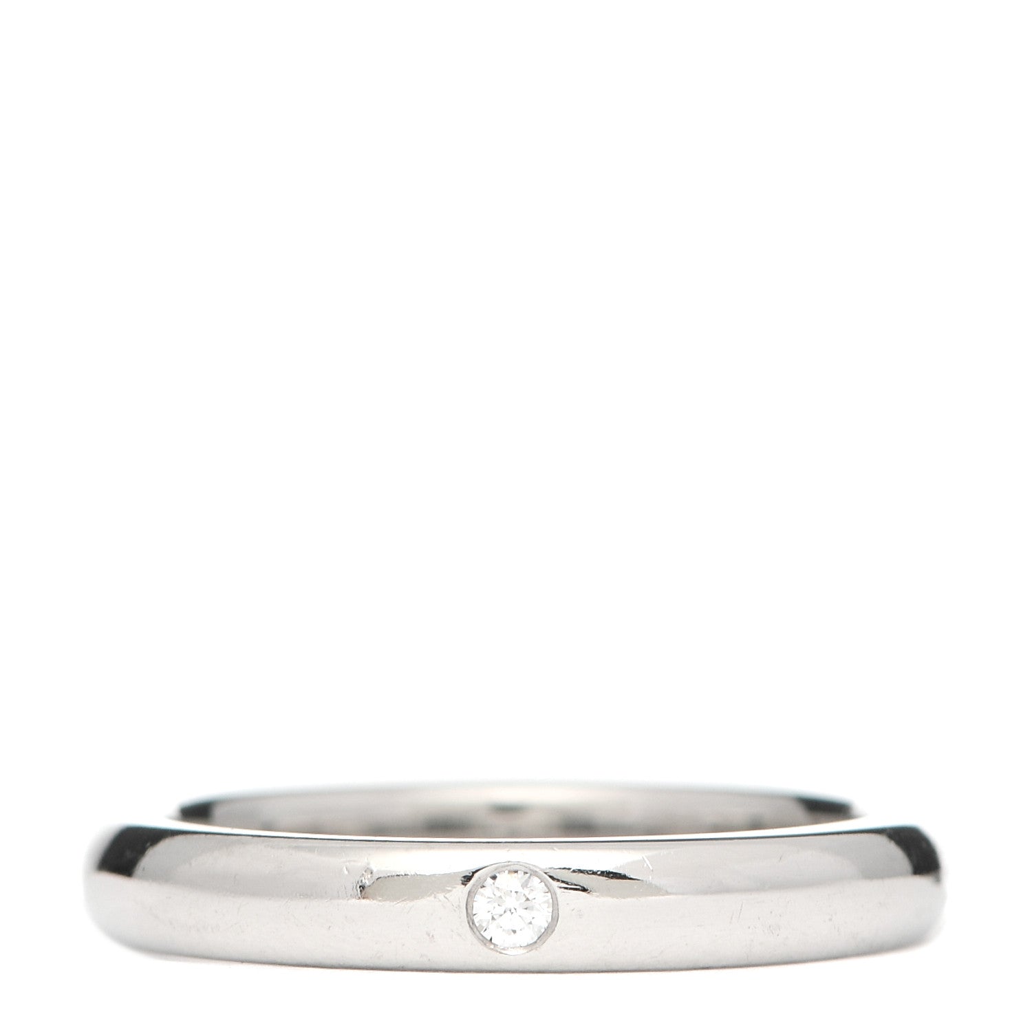 Tiffany Platinum Diamond Elsa Peretti Band Ring 47 4 1 of 6