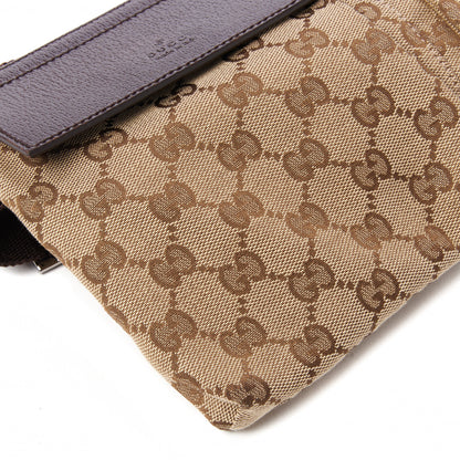 Gucci GG Monogram Double Pocket Belt Bag Dark Brown 6 of 8