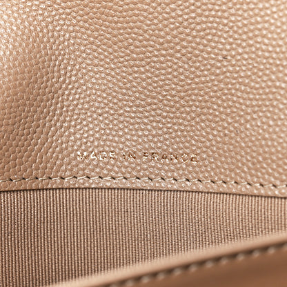 Chanel Caviar Quilted Large Gusset Flap Wallet Beige 7 of 12