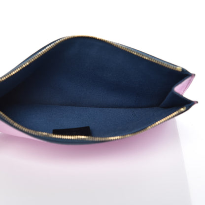 Fendi Vitello Elite Crystal Eye Monster Zip Pouch Cobalt Multicolor 5 of 8