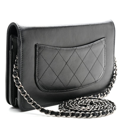 Chanel Calfskin Chain 20s Signe Wallet on Chain WOC Black 3 of 12