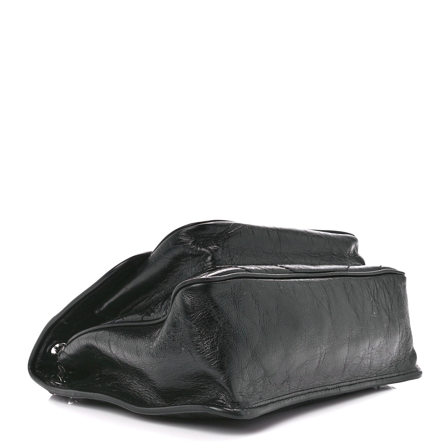 Saint Laurent Crinkled Calfskin Matelasse Monogram Medium Niki Chain Satchel Black 4 of 12