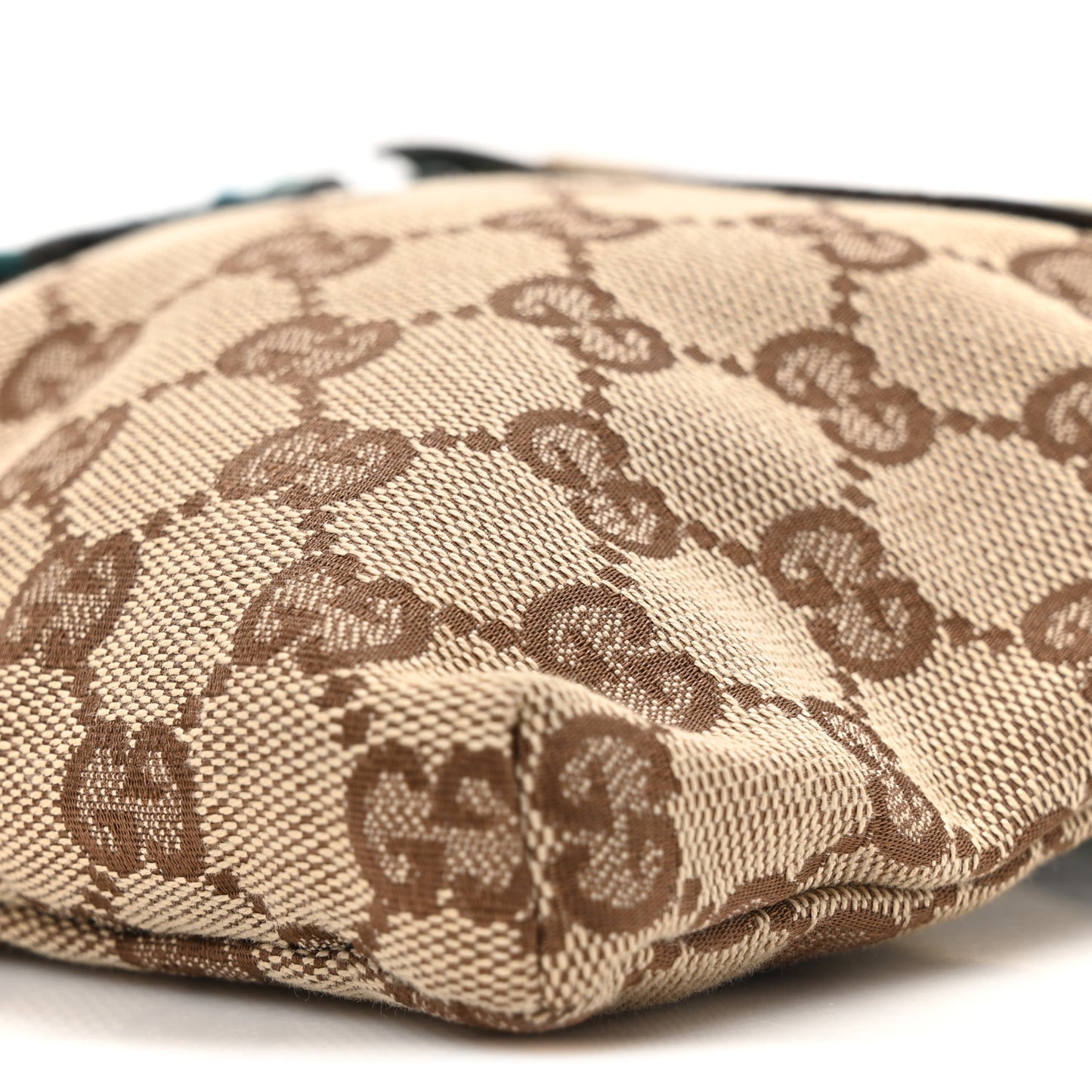 GG Monogram Web Double Pocket Belt Bag Turquoise