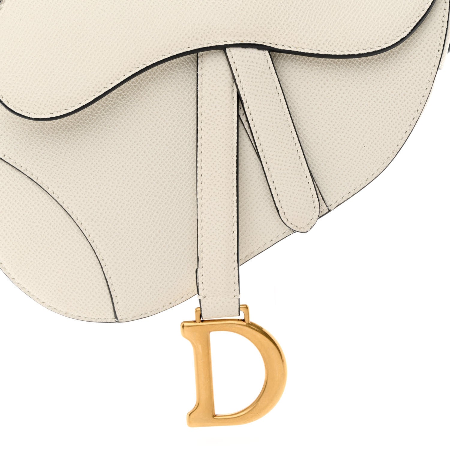 Christian Dior Grained Calfskin Mini Saddle Bag White 8 of 11