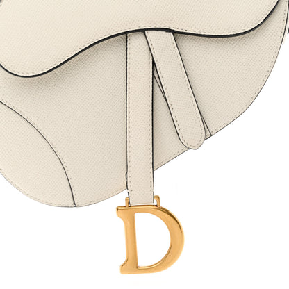 Christian Dior Grained Calfskin Mini Saddle Bag White 8 of 11