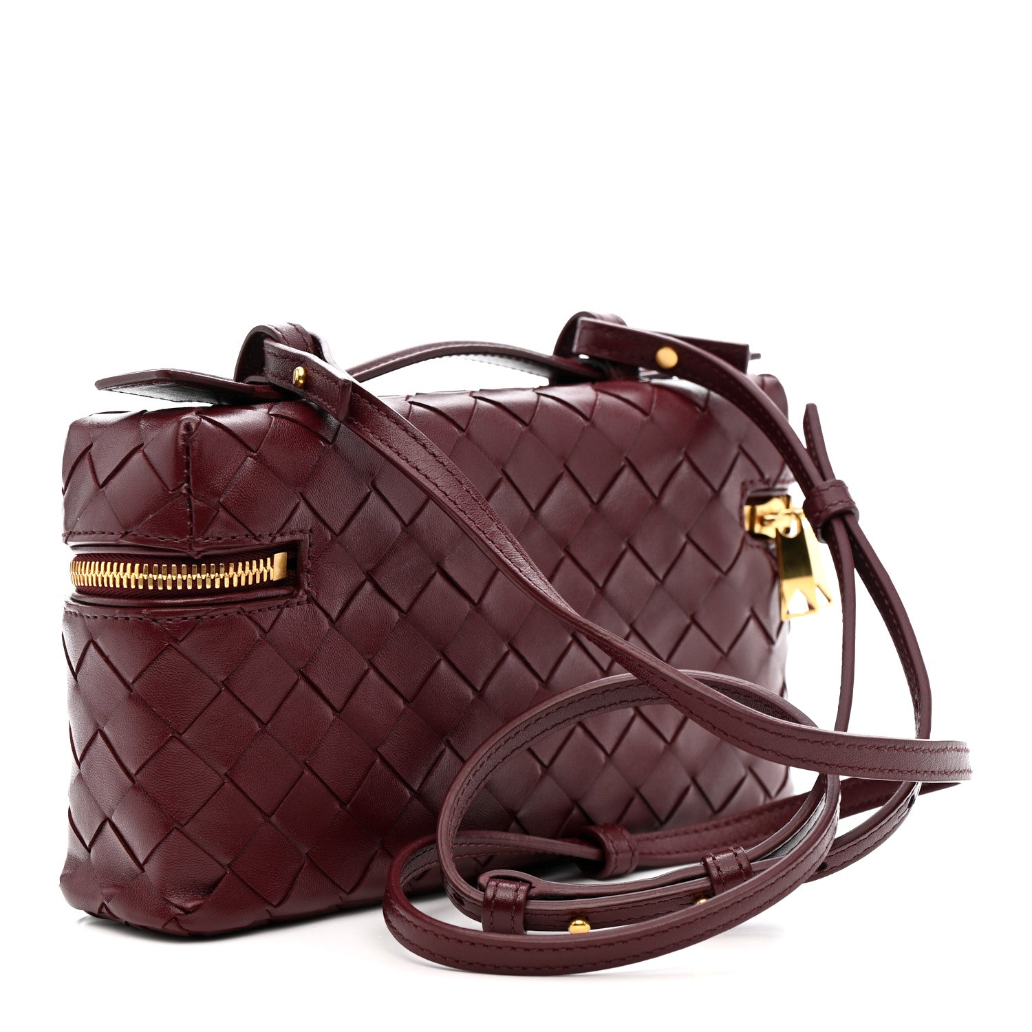 Bottega Veneta Nappa Intrecciato Bang Bang Vanity Case Barolo 3 of 10