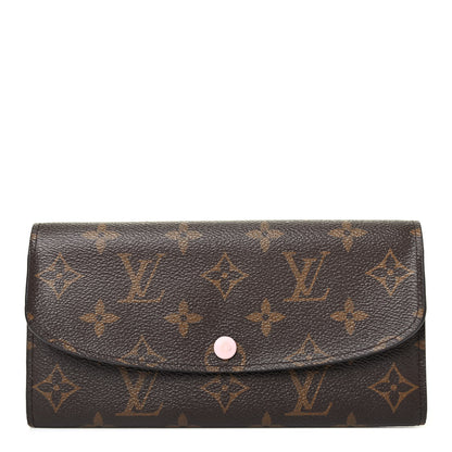 Louis Vuitton Monogram Emilie Wallet Rose Ballerine 1 of 4