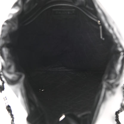 Chanel Shiny Calfskin Quilted Chanel 22 Backpack So Black 5 of 10