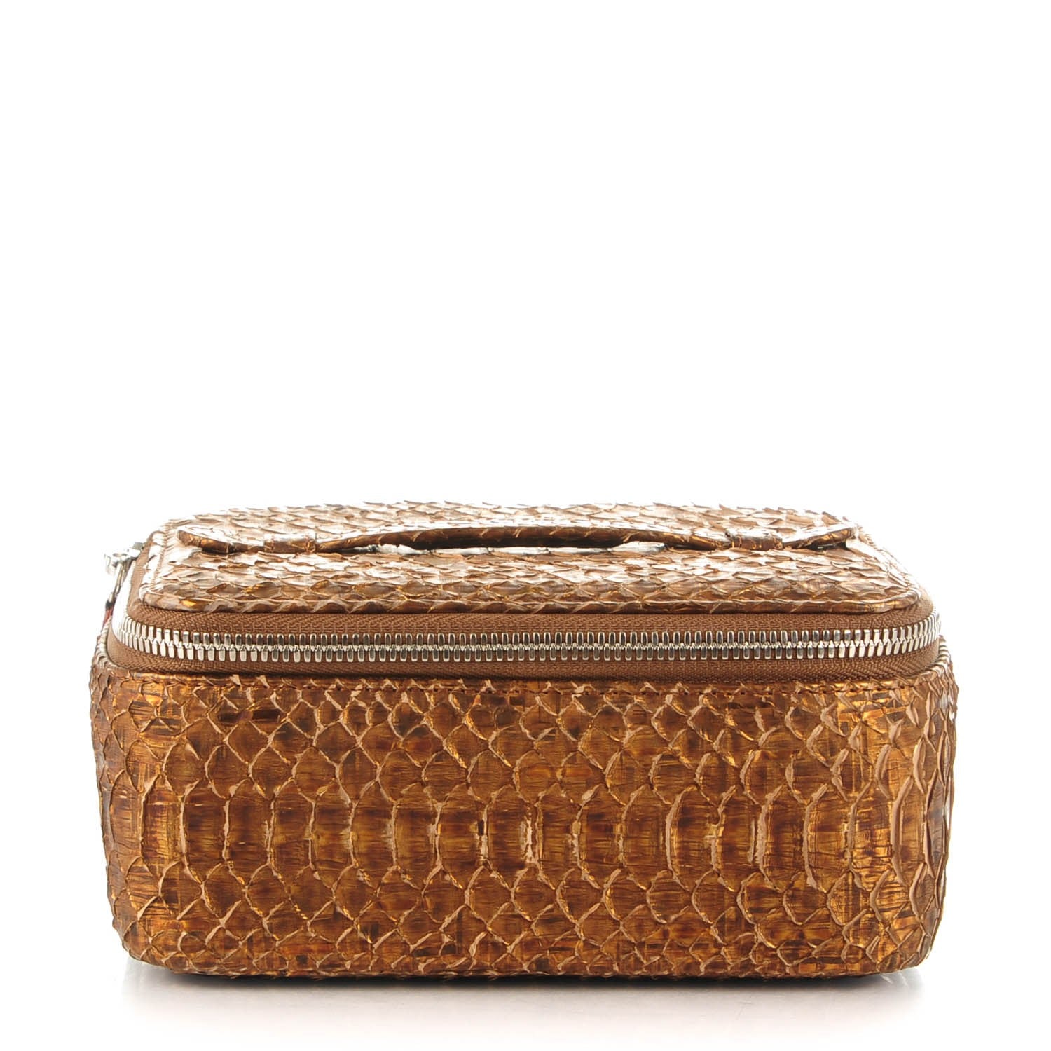 Chanel Python Jewelry Case Khaki 1 of 8