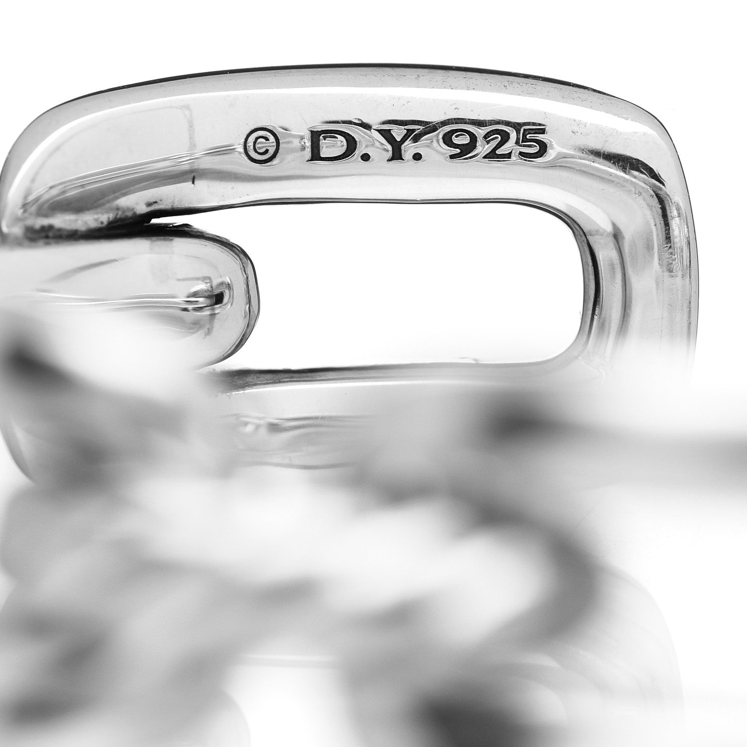 David Yurman Sterling Silver 14mm Wellesley Link Cuff Bracelet 4 of 4