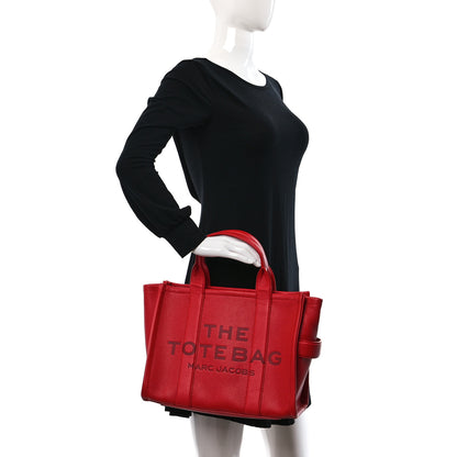 Marc Jacobs Grained Calfskin Medium The Tote Bag True Red 2 of 11
