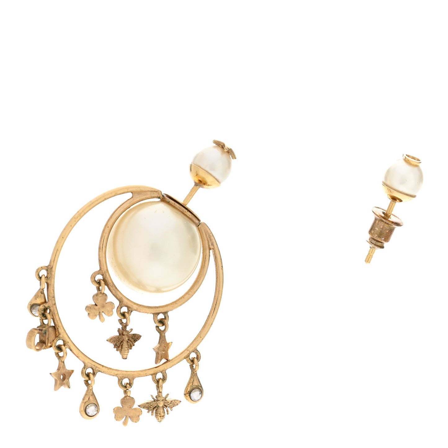 Pearl Mise En Dior Tribal Hoop Earrings