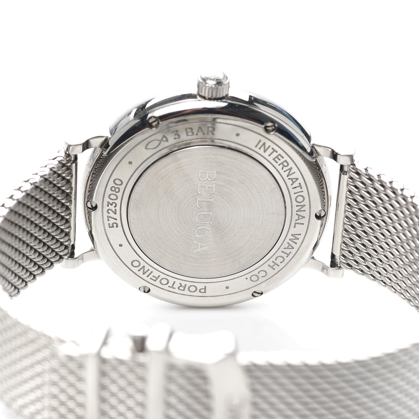 Stainless Steel Diamond 37mm Portofino Automatic Watch Grey IW458110