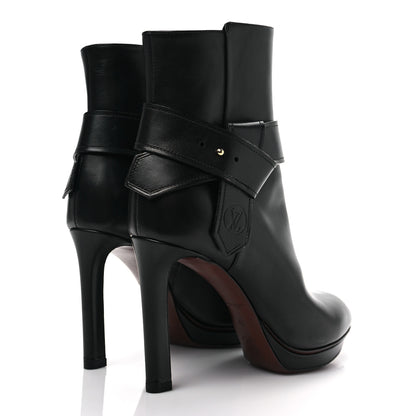 Louis Vuitton Calfskin Belted Platform Ankle Boots 36 Black 4 of 6