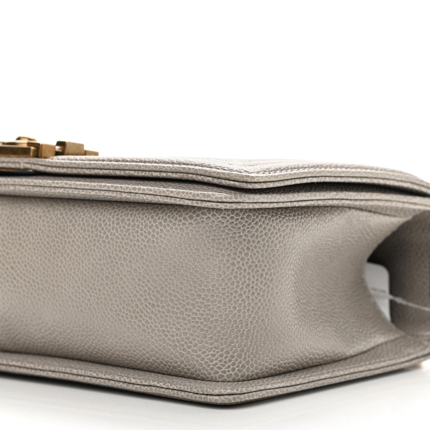 Chanel Caviar Quilted Medium Boy Flap Light Grey 9 of 10